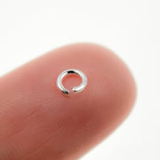 5004461. 4MM 20Gauge White Sterling Silver Open Jump Ring